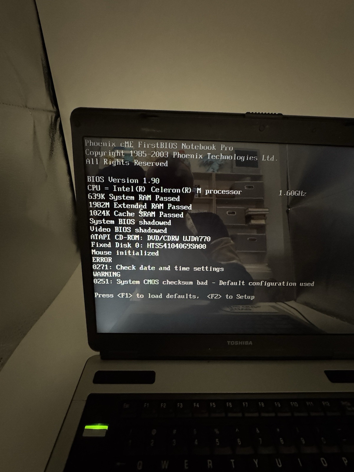 Lot Of 2 Laptops Toshiba Satellite A105-S2081 & ASUS X54C Powers On Locked