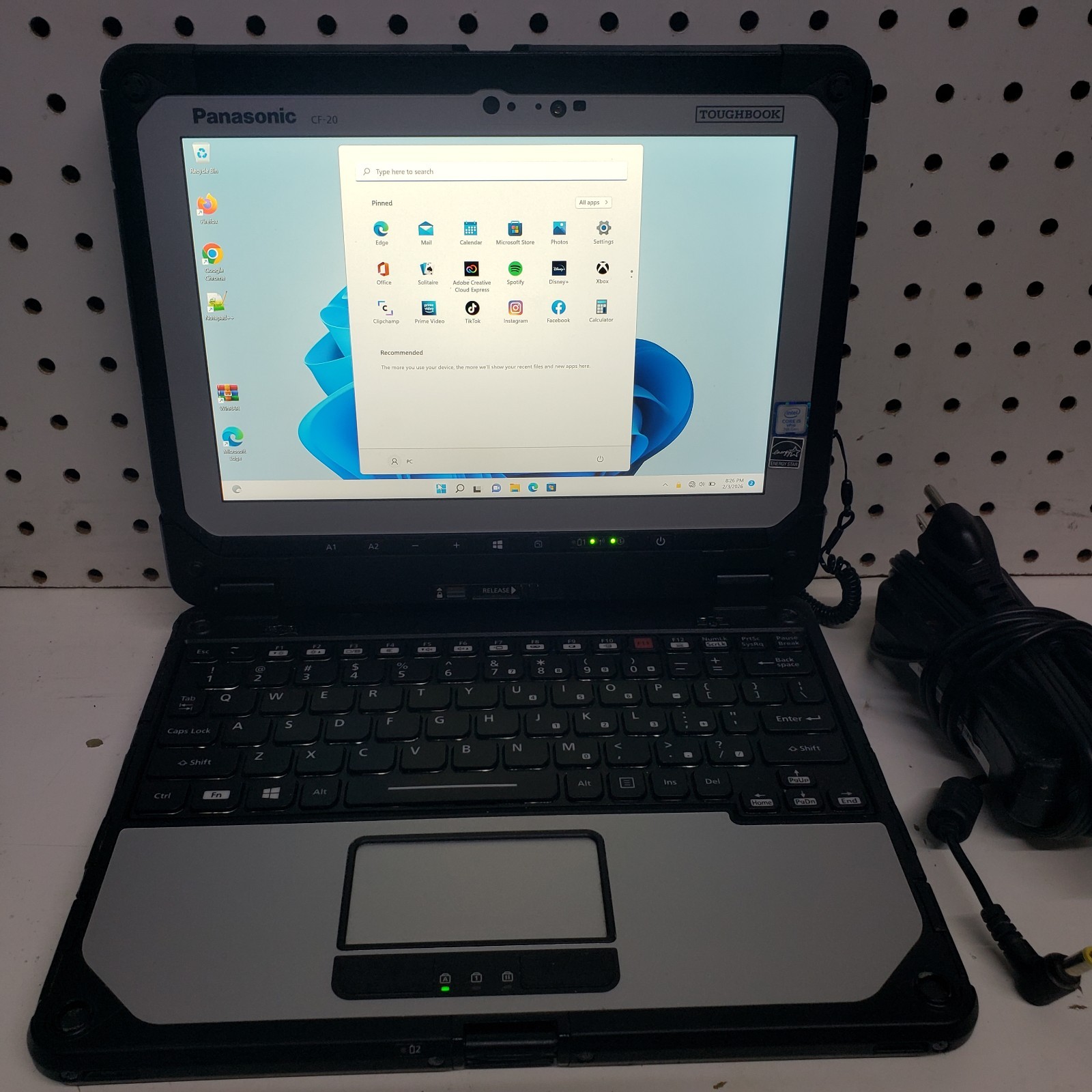 Panasonic Toughbook CF-20 -1.20Ghz Tablet Intel i5-7Y57 512GB SS,8GB RAM,WIN 11