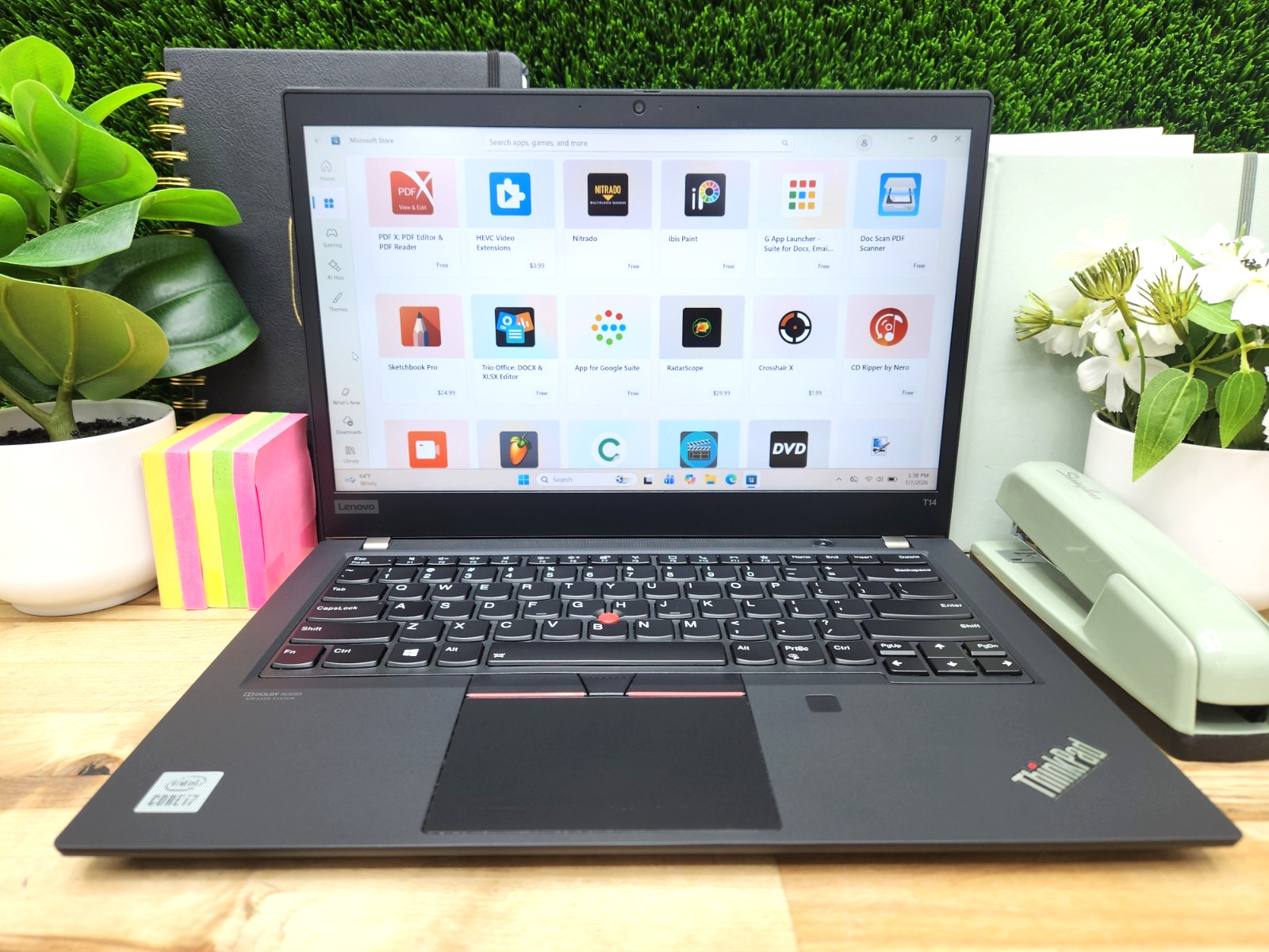 Lenovo ThinkPad T14 Gen 1 14″ FHD i7-10510U 1.8GHz 16GB 256GB SSD Win 11 Pro ~