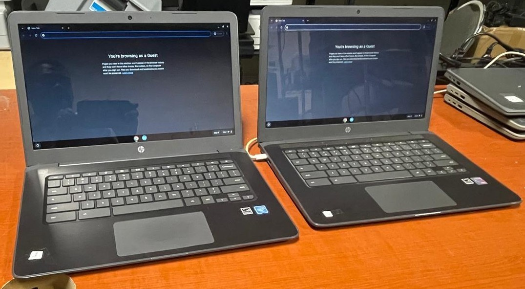 Lot 2 HP Chromebook 14 G5 Touchscreen Working 4GB RAM 2GB Storage No AC