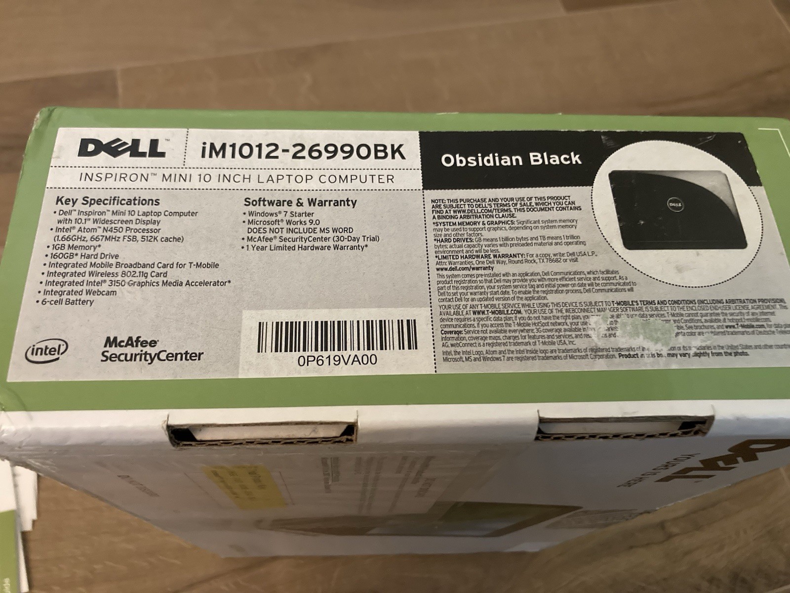 Dell Inspiron Mini 1012 Atom N450 2GB 10.1” Netbook New SSD Complete CIB Tested
