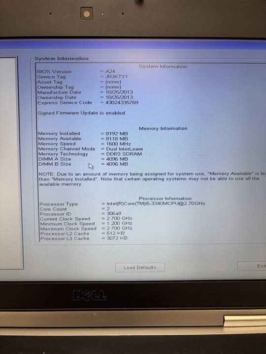 Dell Latitude E6430 14″ Laptop Intel i5-3740M 8GB RAM NO SSD NO OS