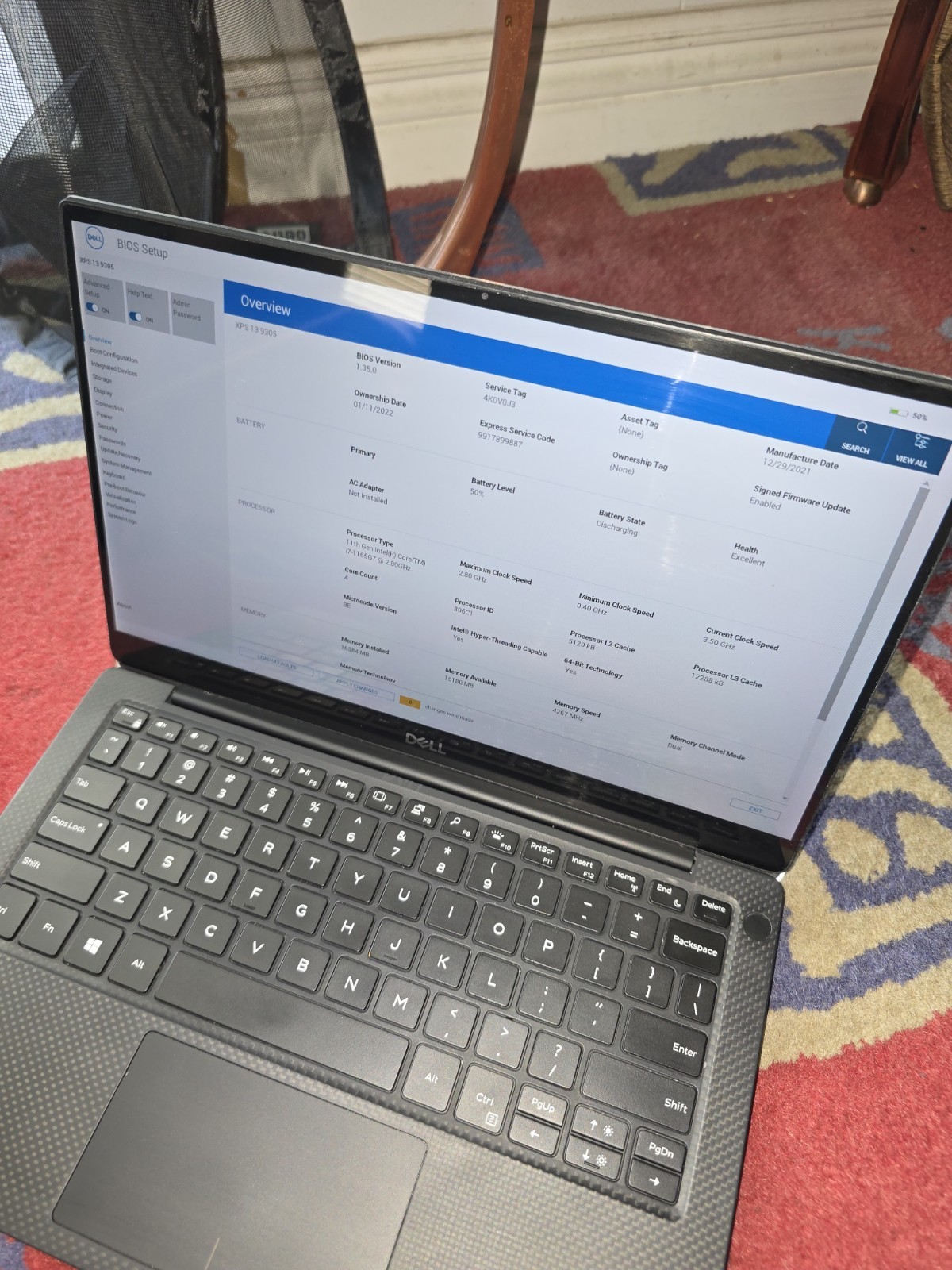Dell XPS 13 9305 i7 11th Gen Touchscreen 16gb Ram 512gb Ssd Win11Pro W/CHARGER