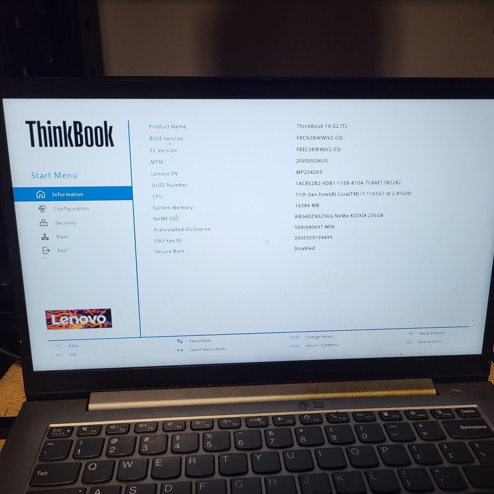 Heavy Smoker Lenovo ThinkBook 14 G2 ITL Intel i7-1165G7 2.8GHz 16GB 256GB SSD