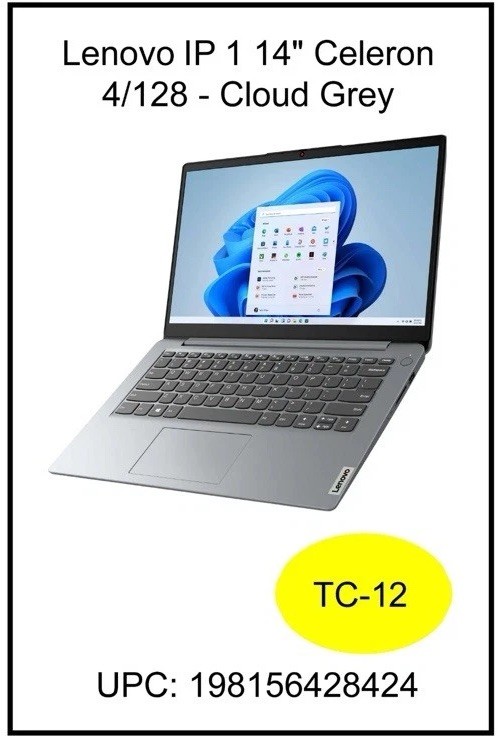 Lenovo IdeaPad 1i 14″ HD Laptop, Celeron N4500, 4GB RAM, 128GB eMMC,win11 S New*