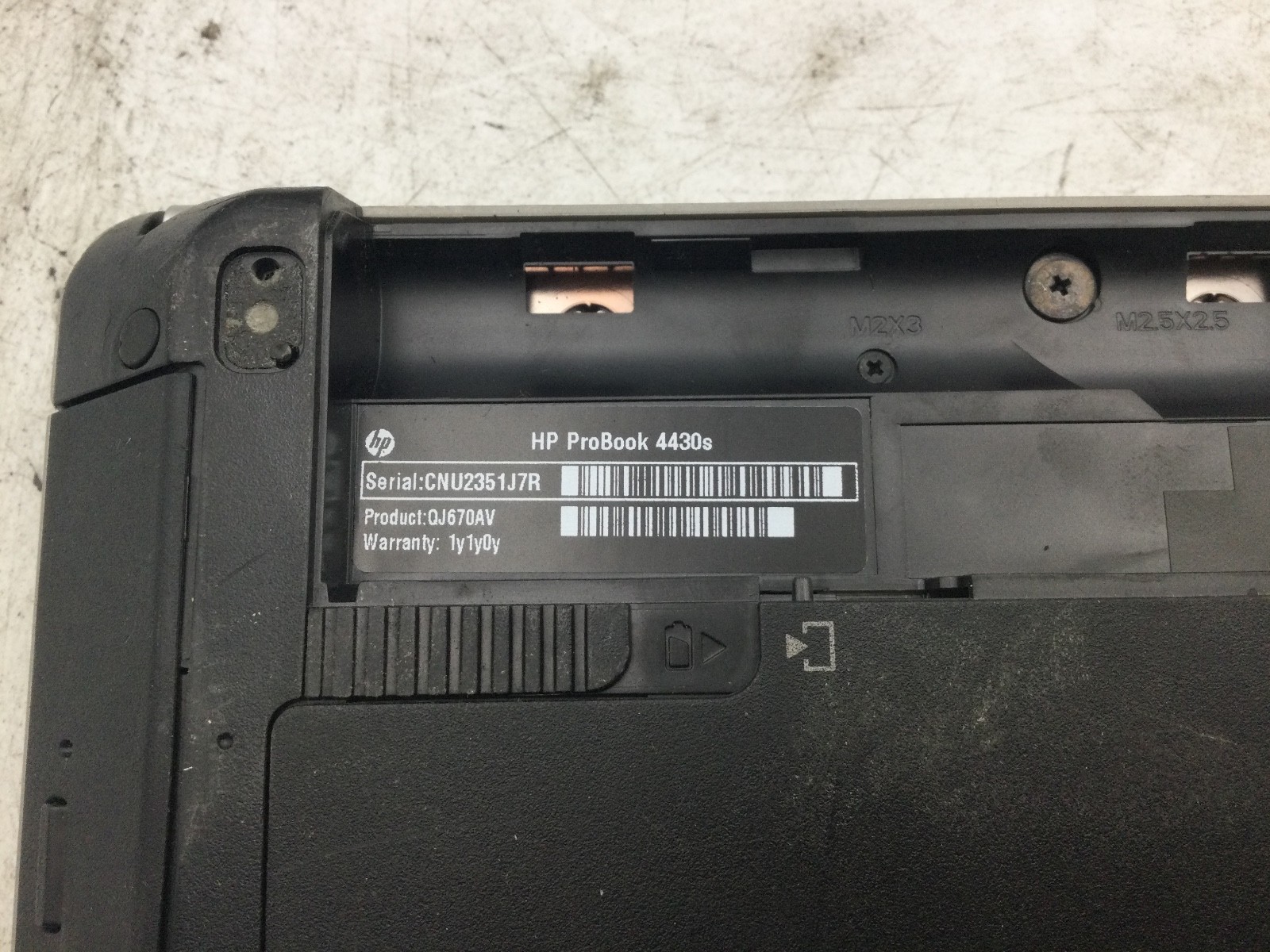 HP PROBOOK 4430s – BOOTS TO BIOS – INTEL I5 2450M – 4GB RAM -READ DESCRIPTION-BB