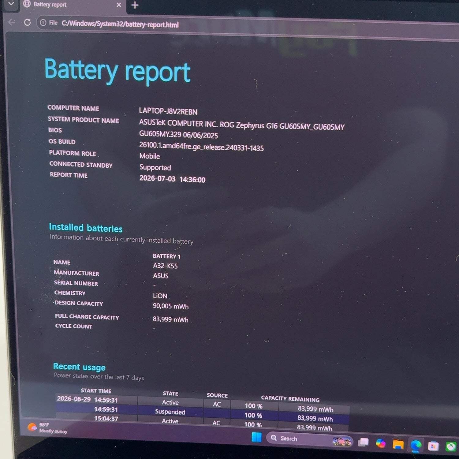 Asus ROG Zephyrus G16 16″ Core Ultra 9 185H 32GB RAM 2TB SSD GeForce RTX 4090