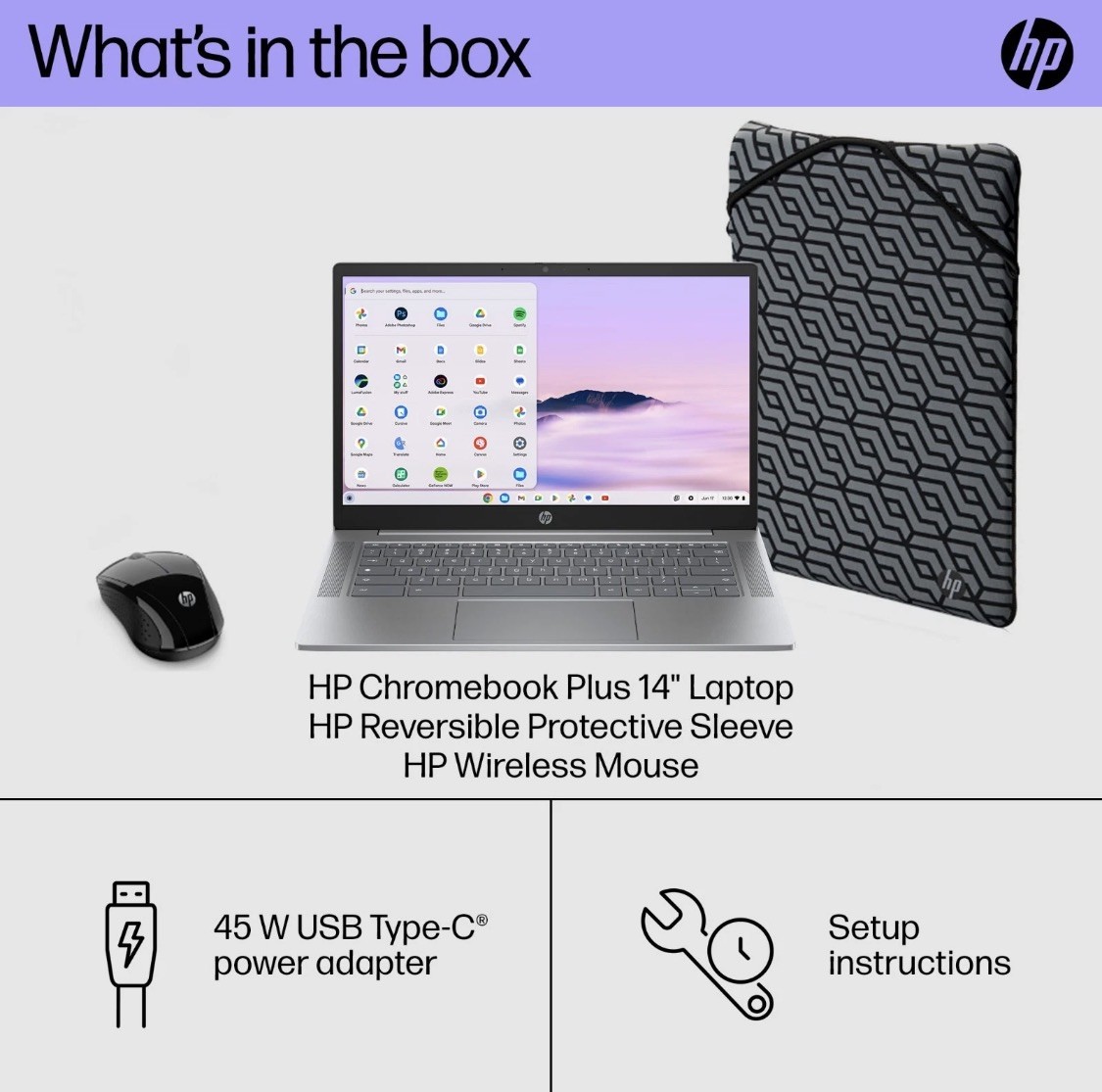HP Chromebook Plus 14a-nf0035cl 14″ FHD Touch i3-N305 8GB 256GB UFS ChromeOS