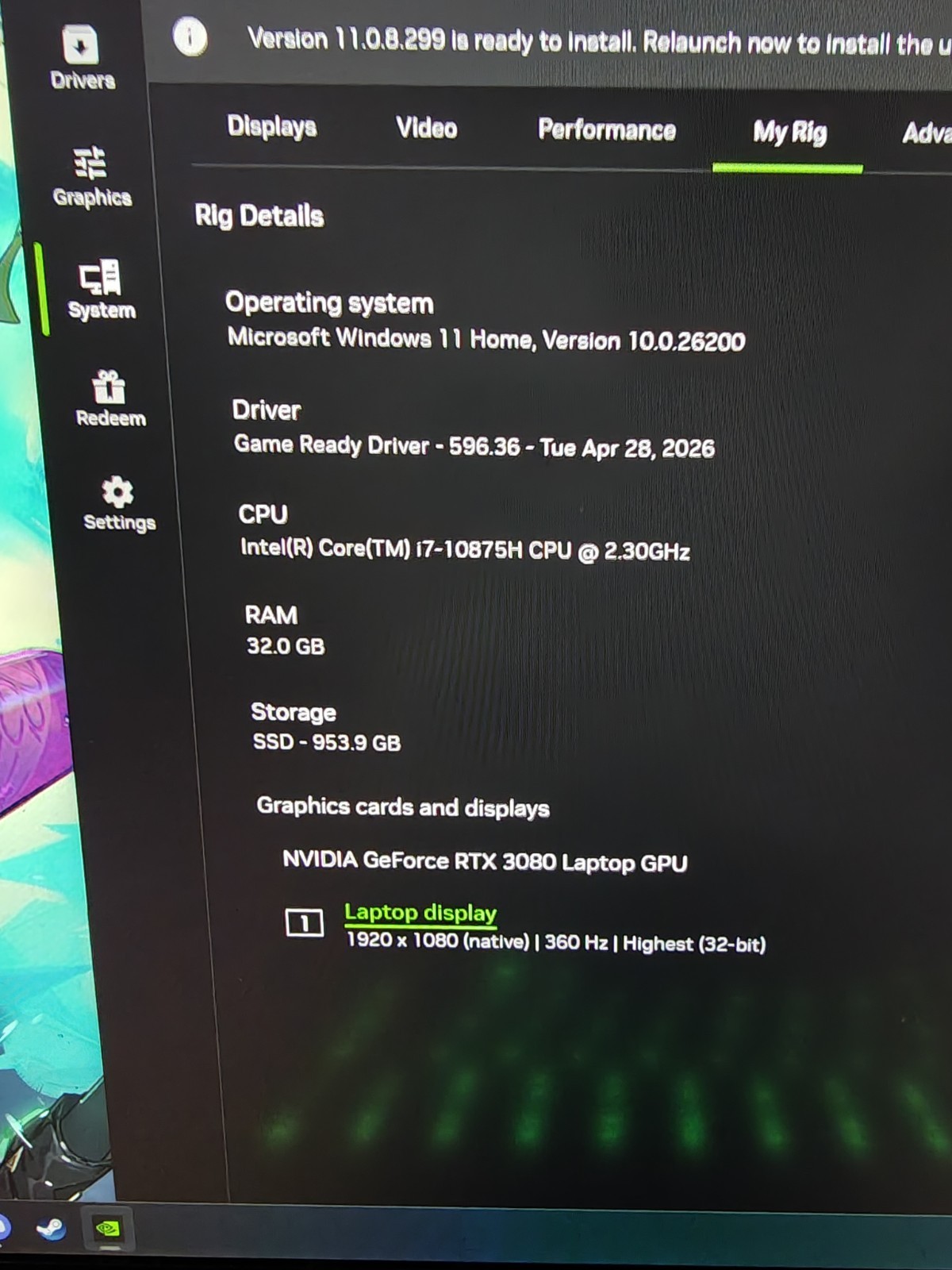 Razer Blade Pro 17 – i7 10875H/32GB/1TB SSD/RTX 3080 – Windows 11 – RZ09-0368