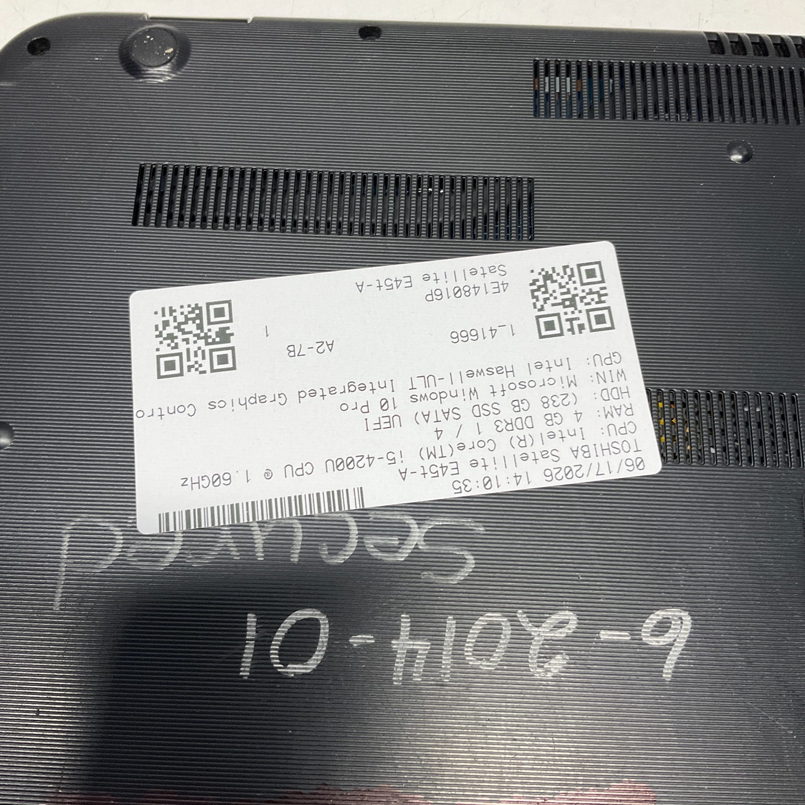 Toshiba Satellite E45t-A i5-4200U 1.6 Ghz 4GB 250GB SSD Windows 10 Pro Laptop