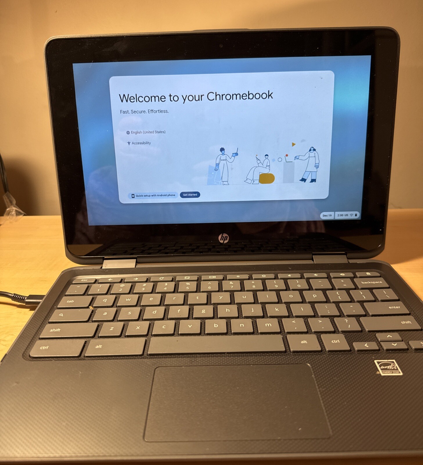 HP Smart Buy Chromebooks X360 11 G1 EE 11.6” Touch 4gb 32 Gb SSD Black