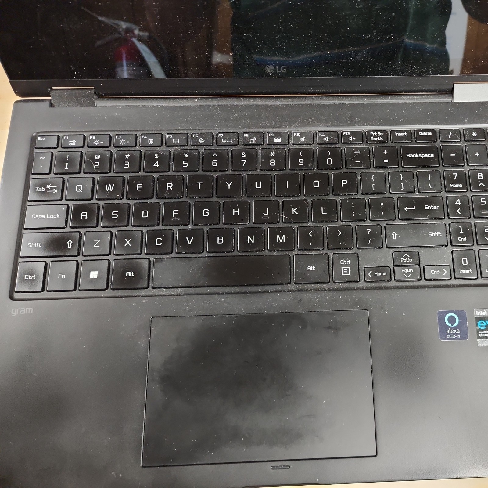 LG Gram 16T90Q Laptop, Intel i5-1240P@4.4GHz, No SSD, Touch Screen, For Parts