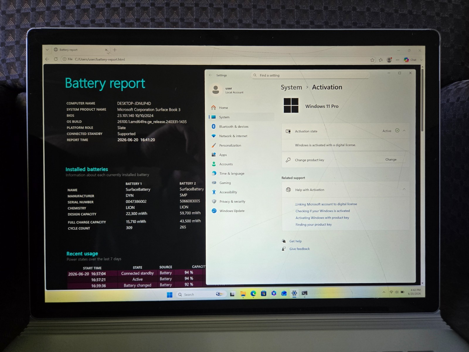 Lot of 2 Microsoft Surface Book 3 15″ (Intel i7-1065G7 GTX 1660 Ti 16GB RAM)