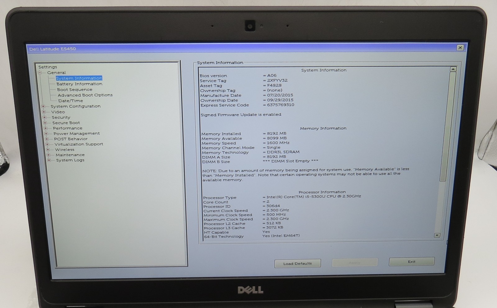 Dell Latitude E5450-14″-i5-5300U@2.3GHz-8GB DDR3 RAM-240GB 2.5 SSD-NO OS *READ*