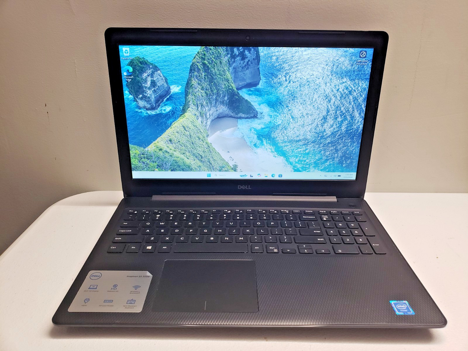 Dell Inspiron 3580 Celeron 4205U 1.80Ghz 8Gb 128Gb SSD 15.6 HD LED Charger Win11