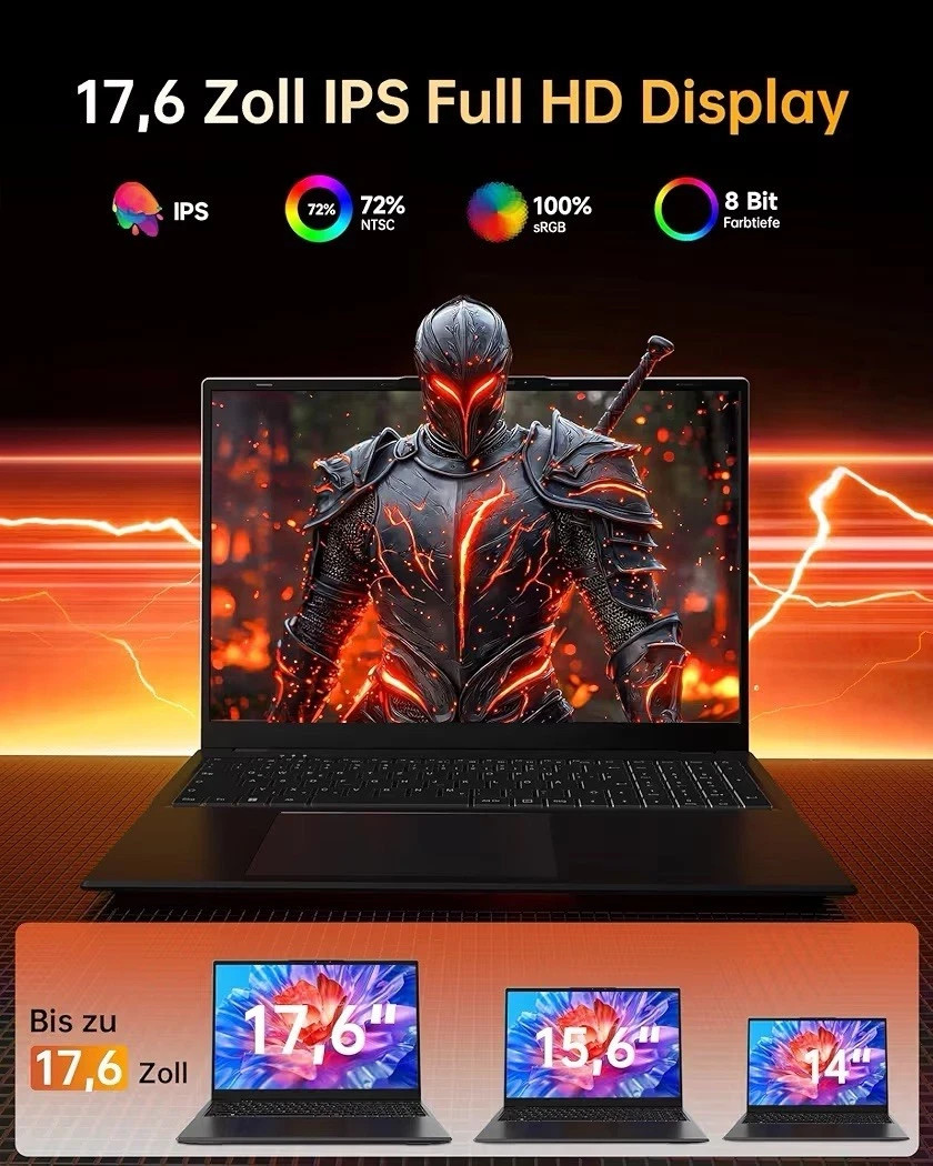 Display Jumper P1 Laptop Notebook 17.6 inch Intel N95 16GB RAM 640GB Windows 11