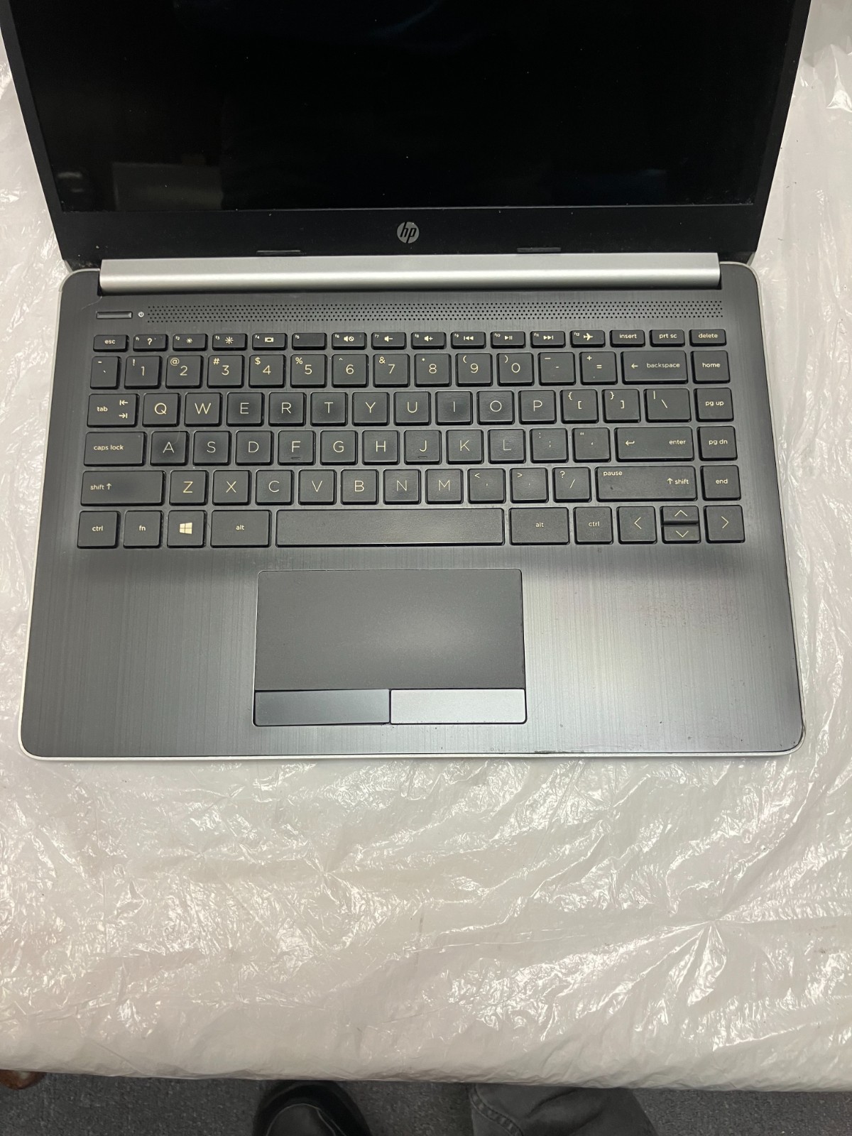 HP Notebook 14-dk0053od 14 AMD A4-9125 Dual-Core, Silver, Laptop FOR PARTS