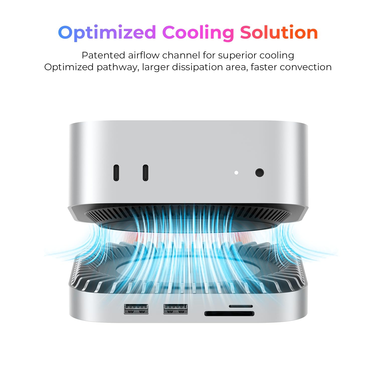 Raycue Mac mini M4/M4 Pro Dock & Stand 8TB NVMe SSD, 2x10G USB-A, 10G USB-C