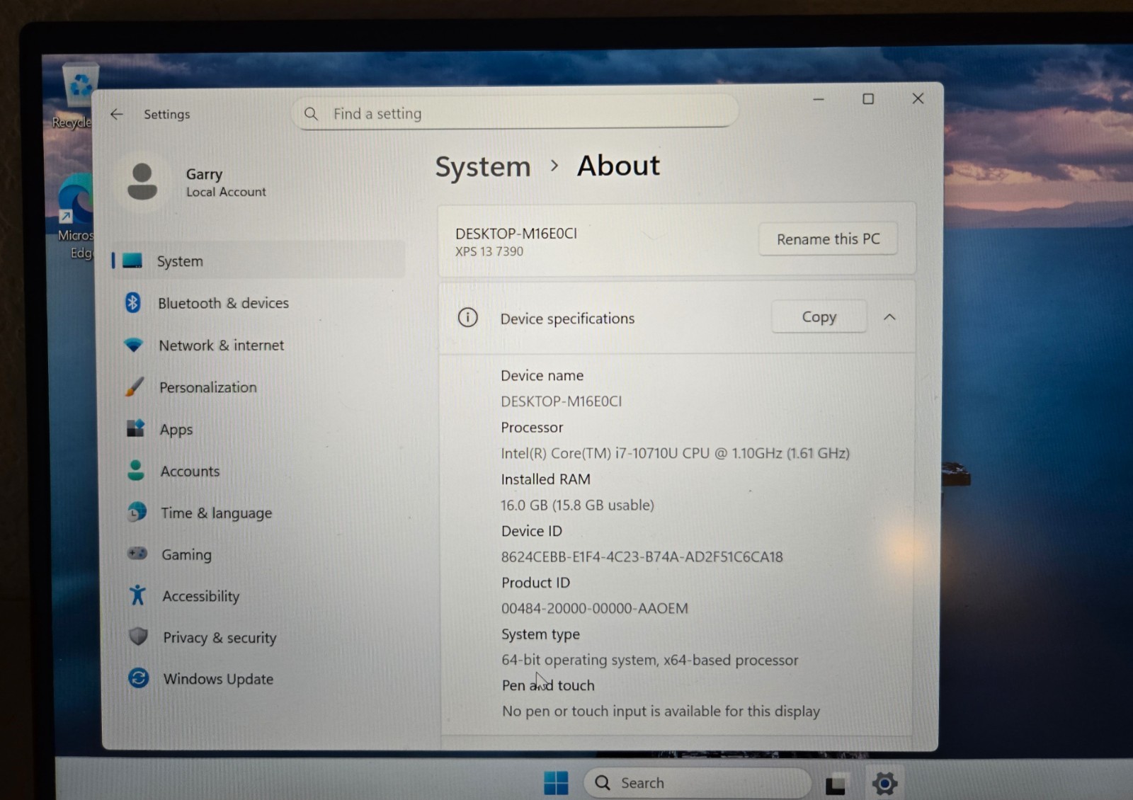 Dell XPS 13 7390 Laptop | Intel i7-10710U | 16GB RAM | 512GB SSD | Win 11
