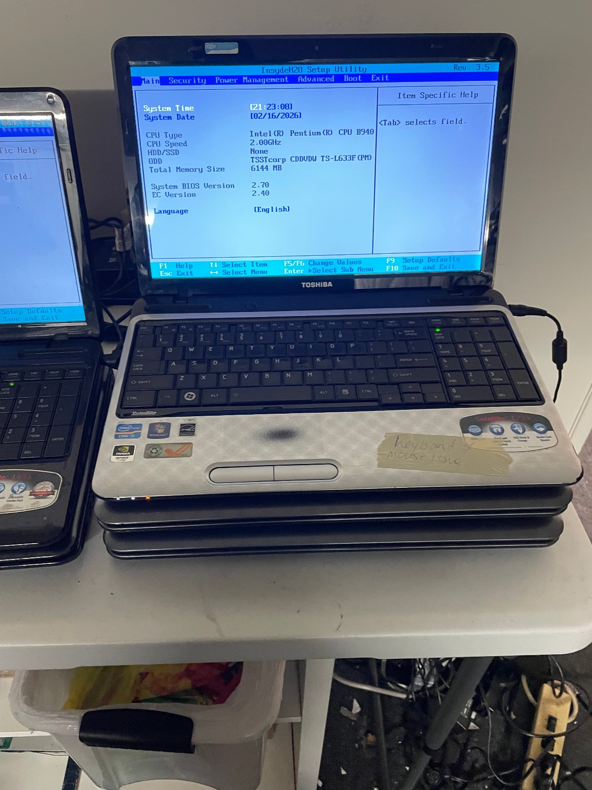 Lot of 5 TOSHIBA SATELLITE (2) L655, (3) L755 for Parts/repair Wholesale