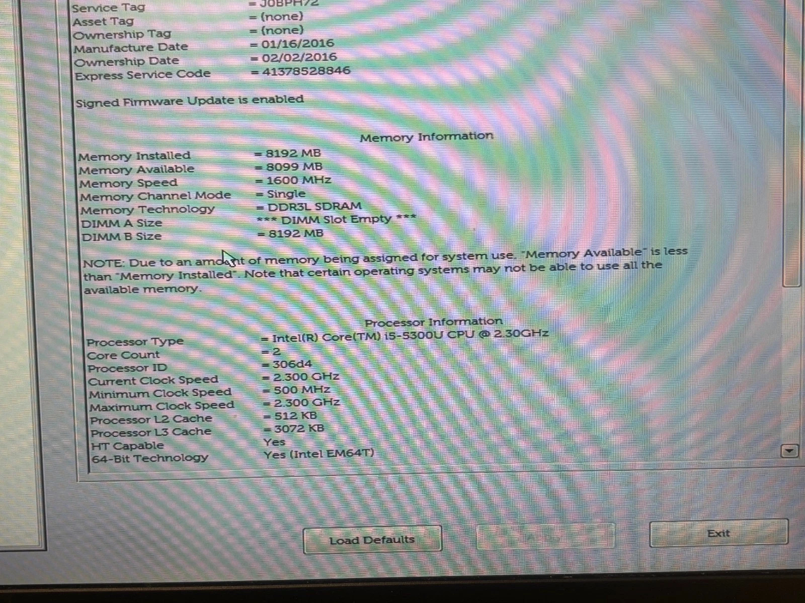 DELL LATITUDE E5550 I5-5300U 2.30GHz NO HDD NO CHARGER LAPTOP