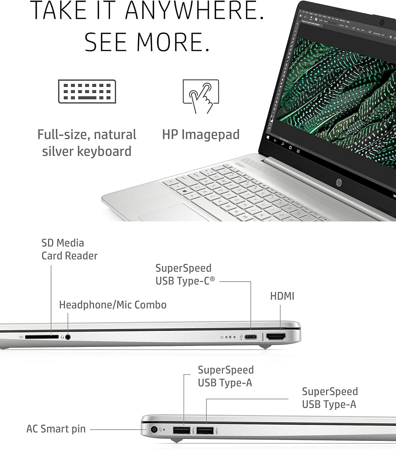 HP 2024 Newest Laptop 15.6″ FHD 4-core Intel i5-1135G7 Upto 32GB RAM & 2TB SSD