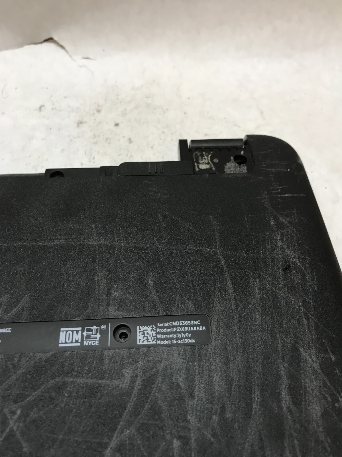 HP 15-ac130ds 15″ Pentium N3700 1.6GHz 4GB RAM NO HDD/OS For Parts/Repair – – DW