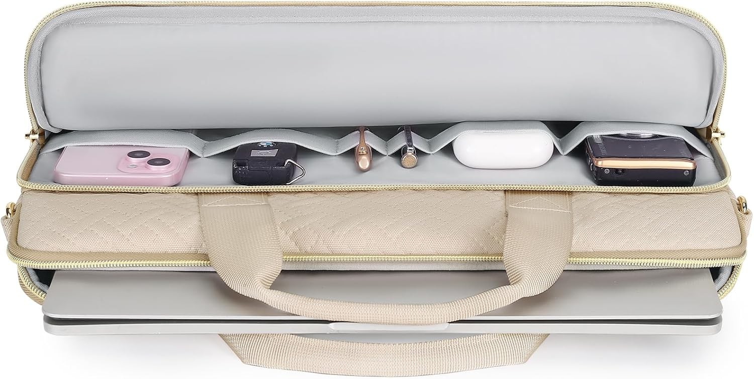 Beige Laptop Sleeve Case for 15.6 inch MacBook Pro 16 M4 M3 M2/Pro Max, Waterpro