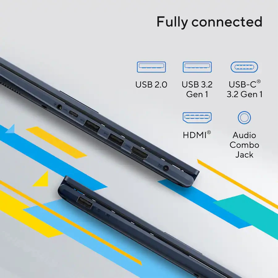 ASUS Vivobook 14″ FHD Laptop Intel Core i3 8GB 128GB SSD Win 11 USB-C HDMI