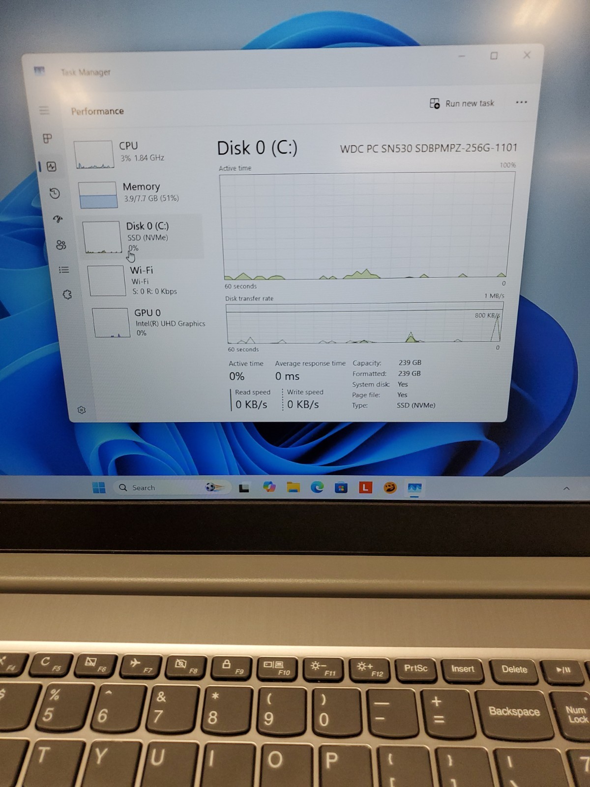 Lenovo IdeaPad 3 15IIL05 Laptop I3-1005G1, 8GB RAM, 256GB NVMe, Windows 11 Home