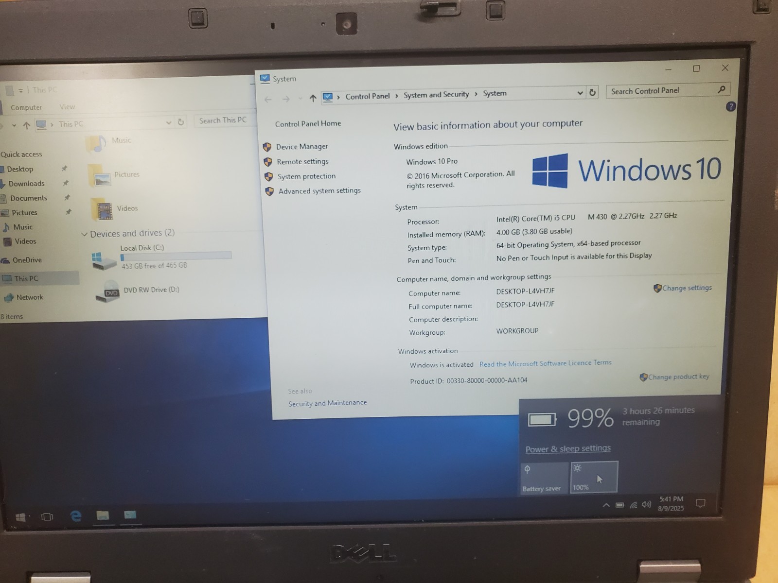 WV FANS! Dell Latitude E5410, Intel Core i5 M430, 500GB, 4GB, Win10 Pro, DVD-RW