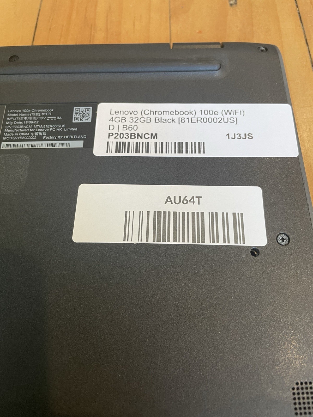Lenovo 100e Chromebook 2nd Gen 11.6” 4GB 32GB WiFi Tested + USB-C Charger