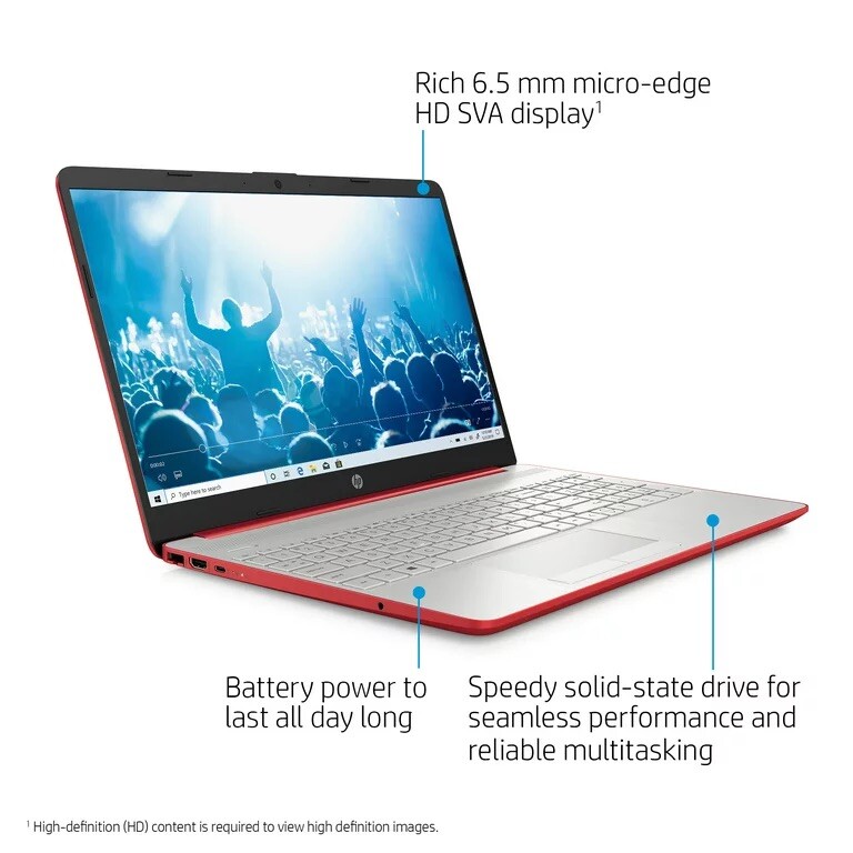 HP 15-dw1081wm 15.6″ (Intel Pentium Gold 6405U, 2.4GHz, 4GB RAM, 500GB HDD)…
