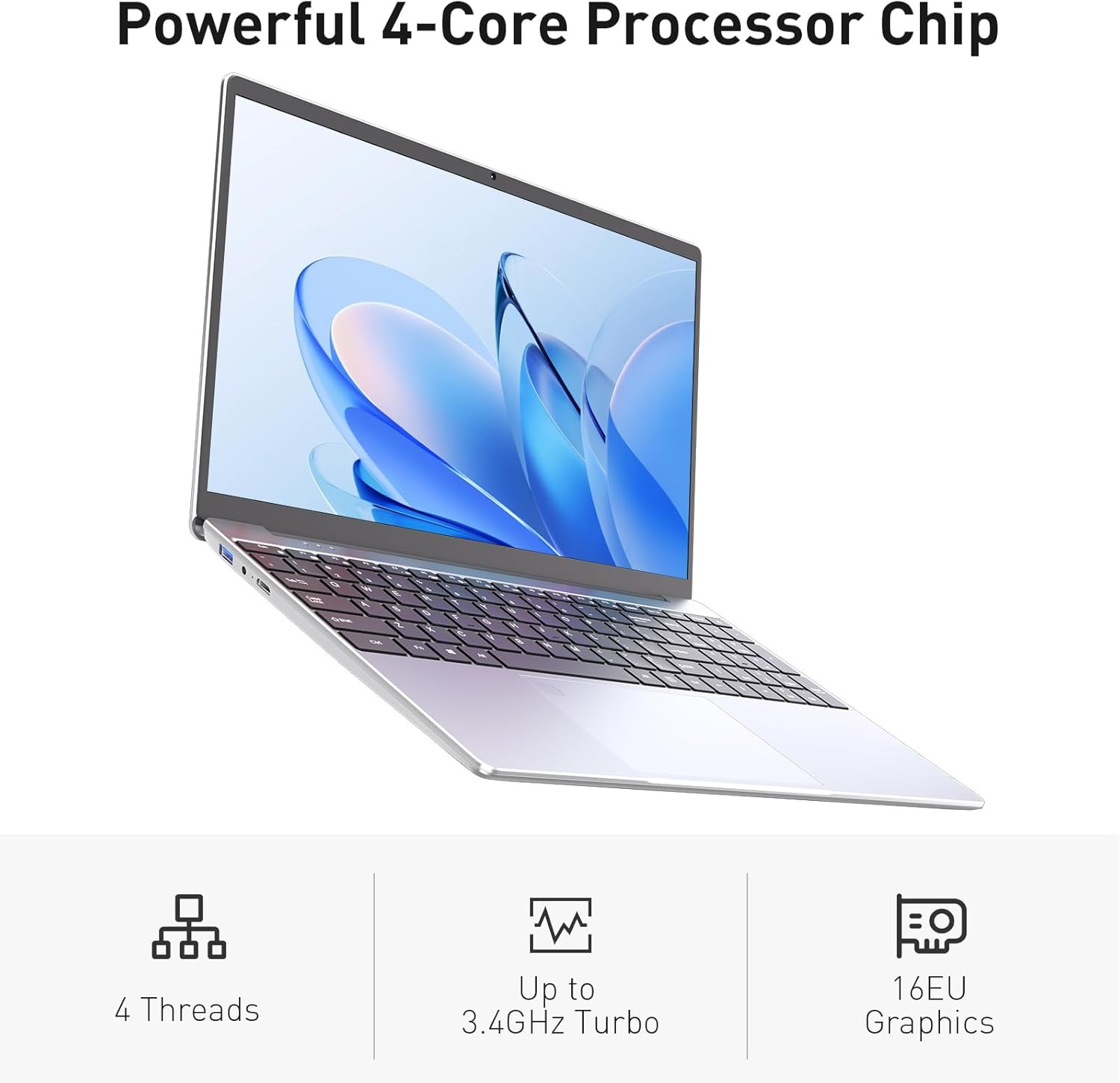 Business Laptop Computer for Work, Notebook PC for College Students, 15.6″ FHD D