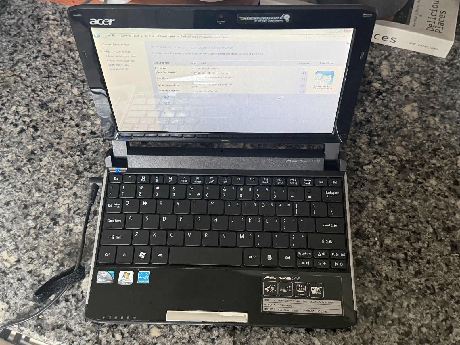 Acer Aspire One NAV50 10.1″ Laptop Intel Atom N450 1.66GHz 1GB RAM 160GB HDD
