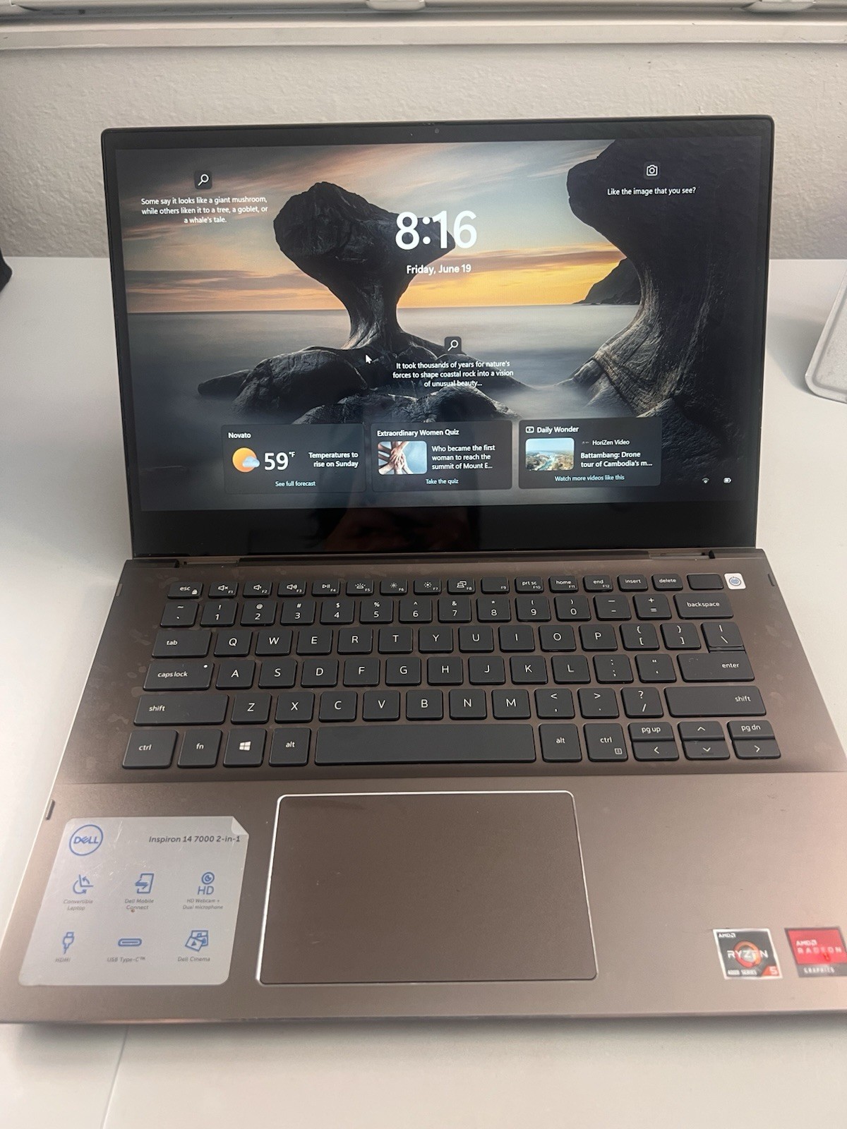 Dell Inspiron 7405 2-in-1 14″ Touch Ryzen 5 4500U 8GB RAM 256GB SSD Laptop WORKS