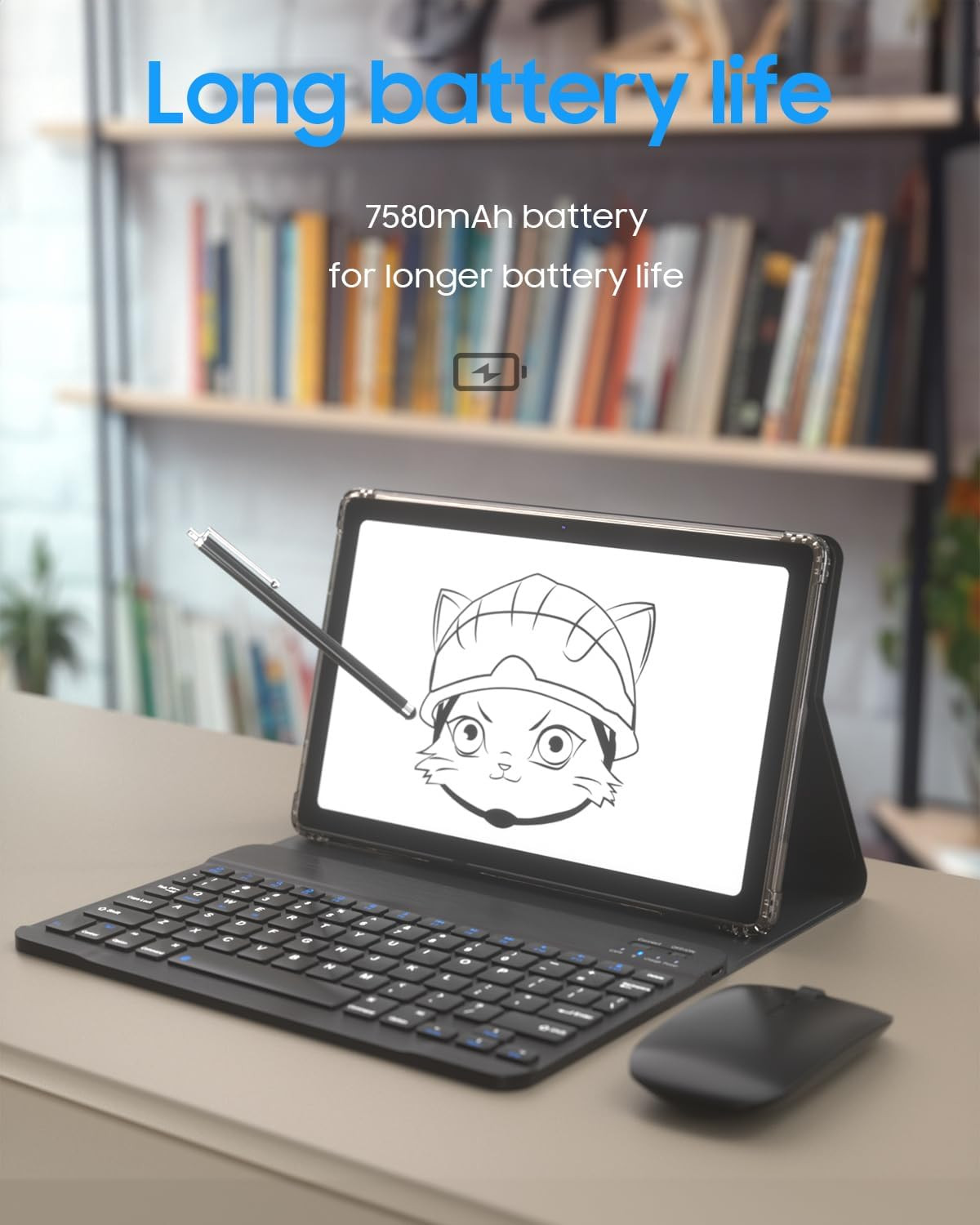 Tablet with Keyboard and Case, Android 13.0 10.4 Inch, 16GB RAM+128GB ROM, 2000