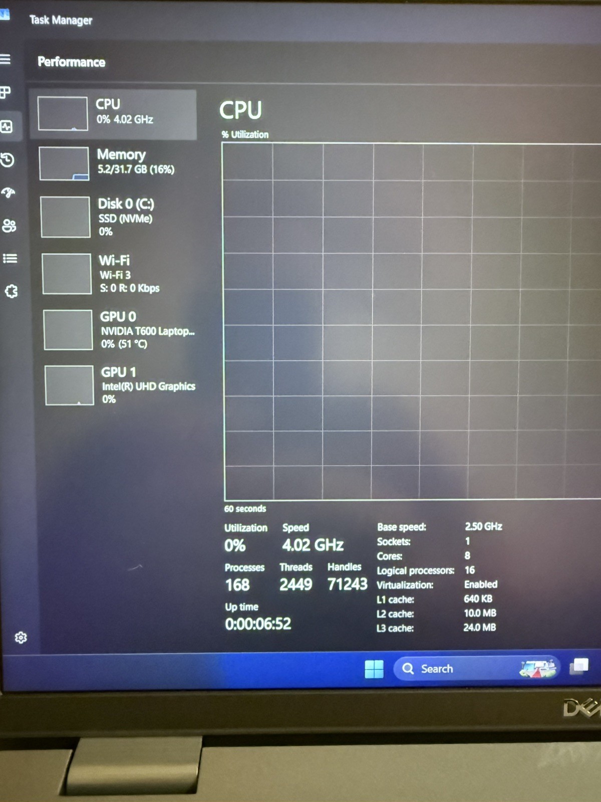 Dell Precision 3561 15.6” FHD Intel i7-11850H 32GB RAM 1TB NVIDIA T600 Win 11P