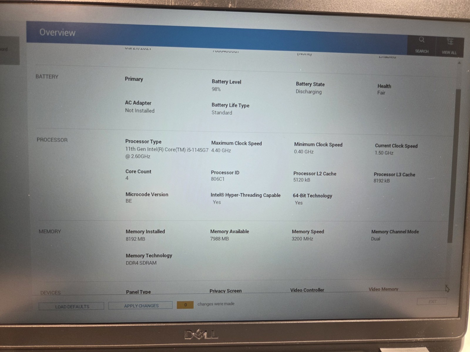 Dell Latitude 5320 13.3″ FHD 256GB SSD i5-1145G7 2.6GHz 16GB FCTY BOX BAT FAIR