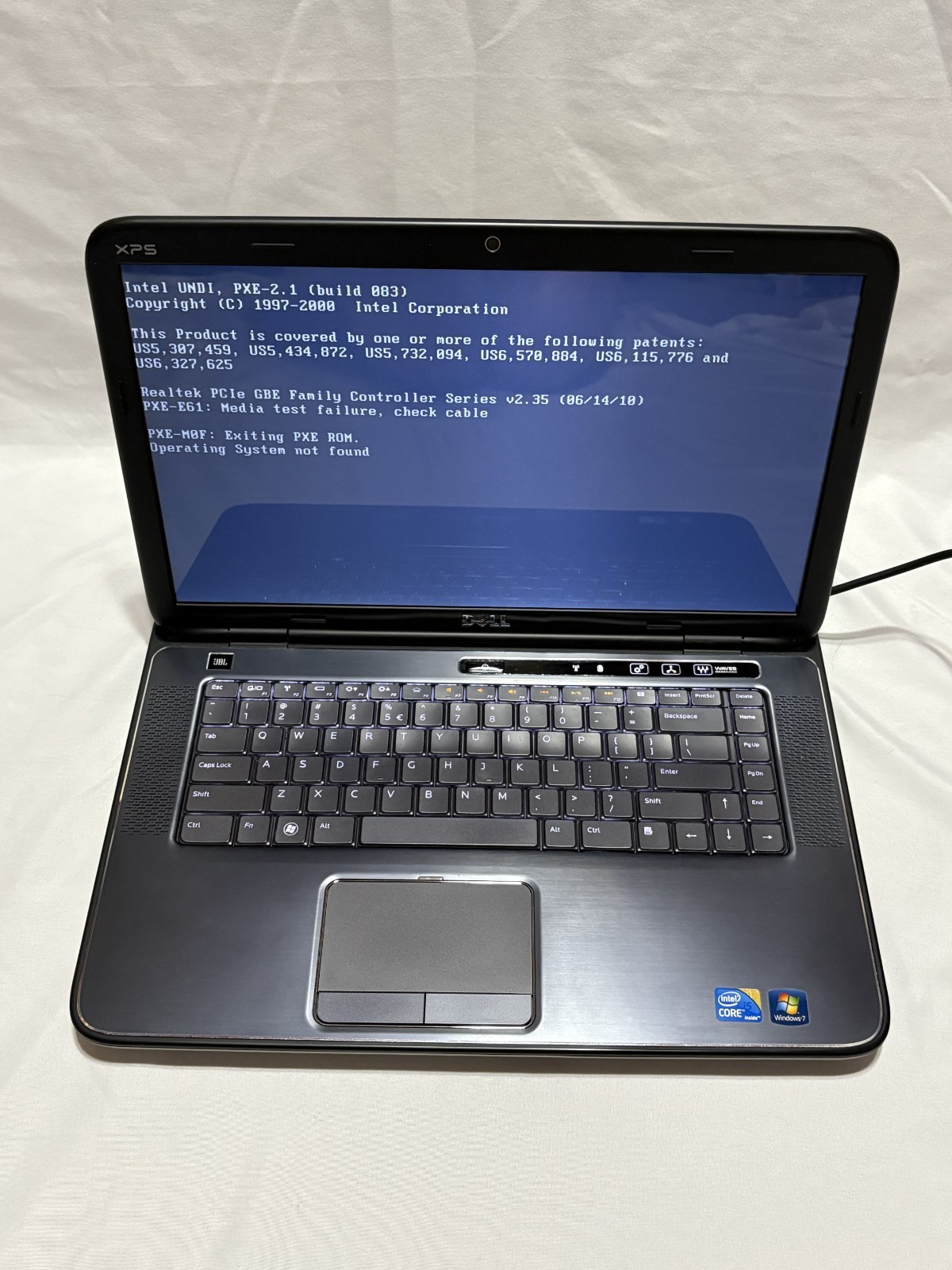 Dell Laptop XPS L501X with Power Supply – No HDD. Weak Battery. Working.