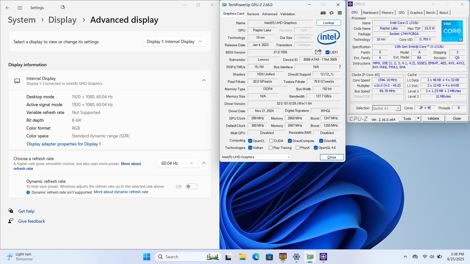 Lenovo V15 G4 IRU 15″ FHD 13TH I3-1315U 256GB SSD 8GB W11P Webcam