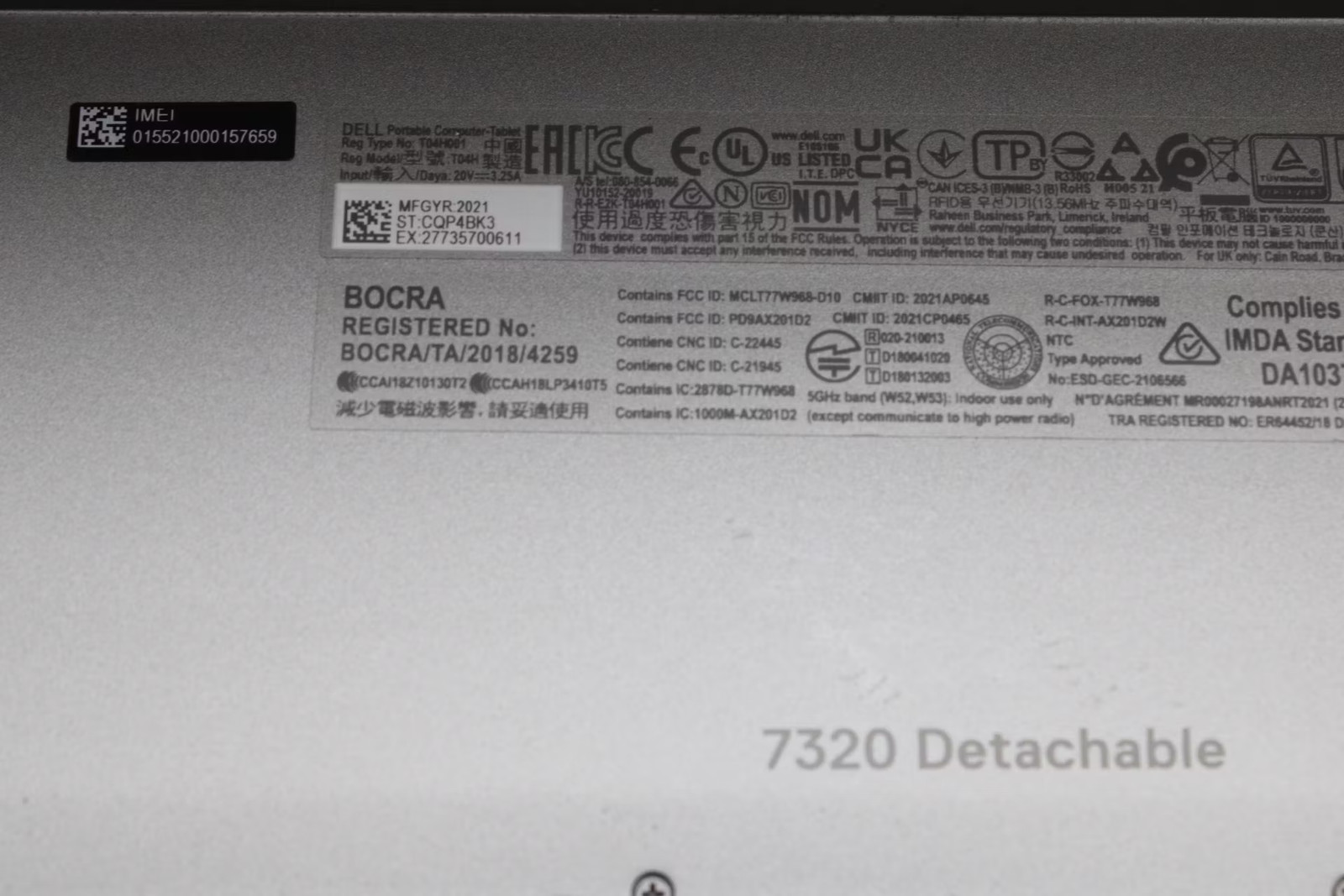 Dell Latitude 7320 Detachable 13″ i5-1140G7, 256GB NVMe, 16GB RAM, No keyboard