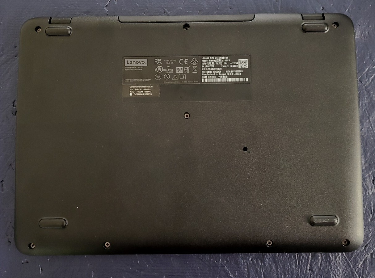 N23 Chromebook (Lenovo) – Type 80YS AS IS/WEBCAM DOES NOT WORK