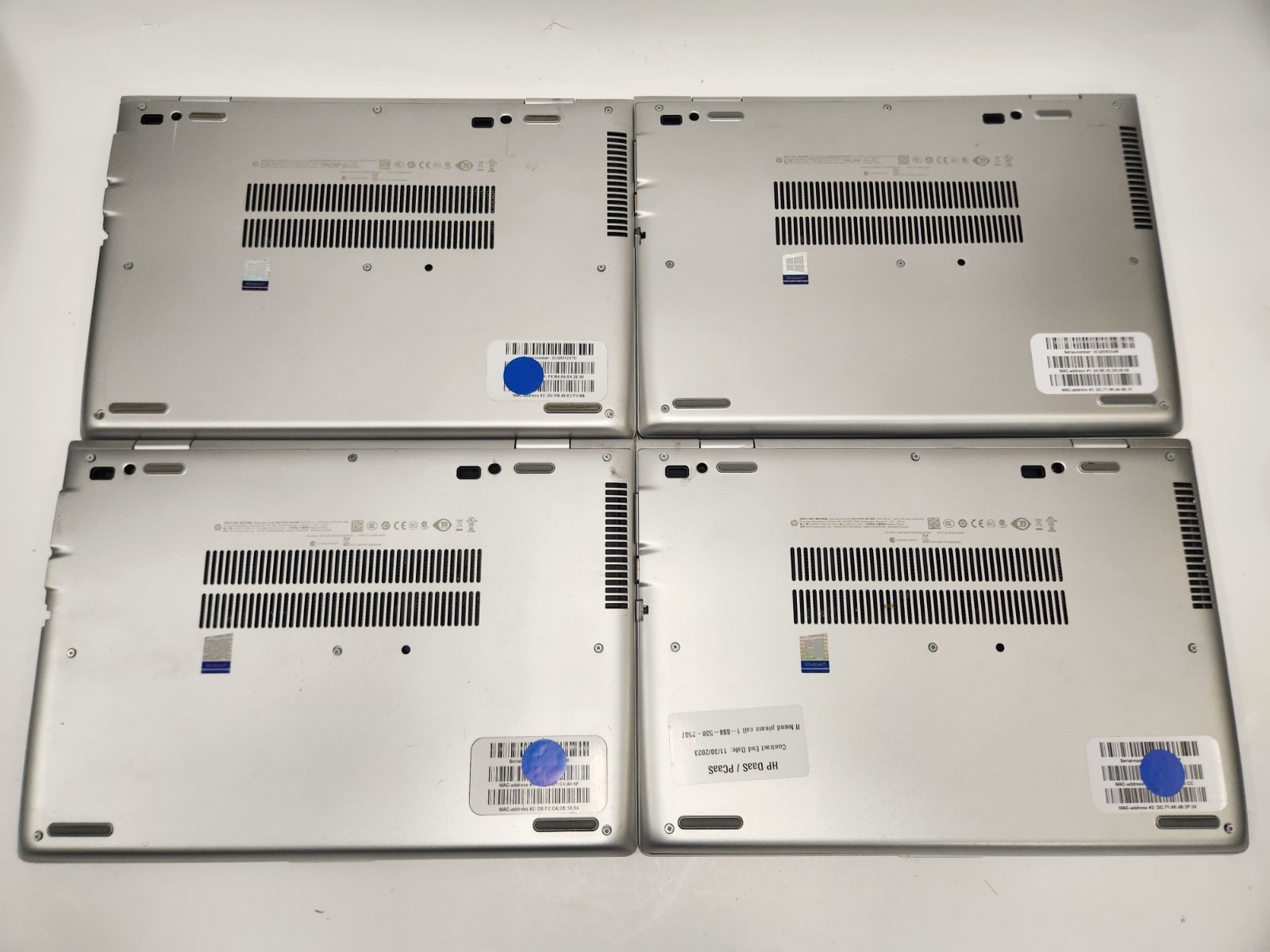 Lot of 4 HP ProBook 640 G4 14″ Laptop i5-7th Gen i5-8th Gen 2.6GHz NO RAM/SSD