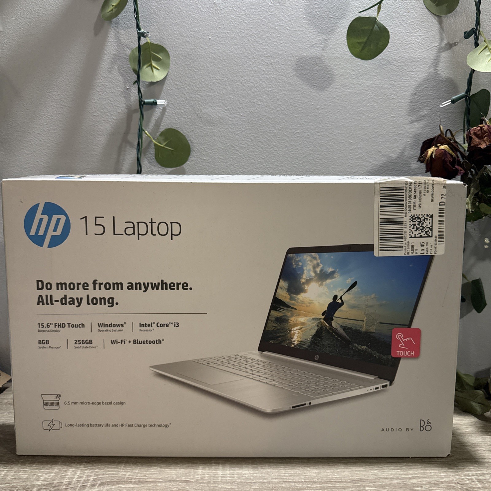 HP 15.6 FHD Touch Intel Core I3-1115G4 8GB RAM 256GB SSD Silver Windows 11 – New
