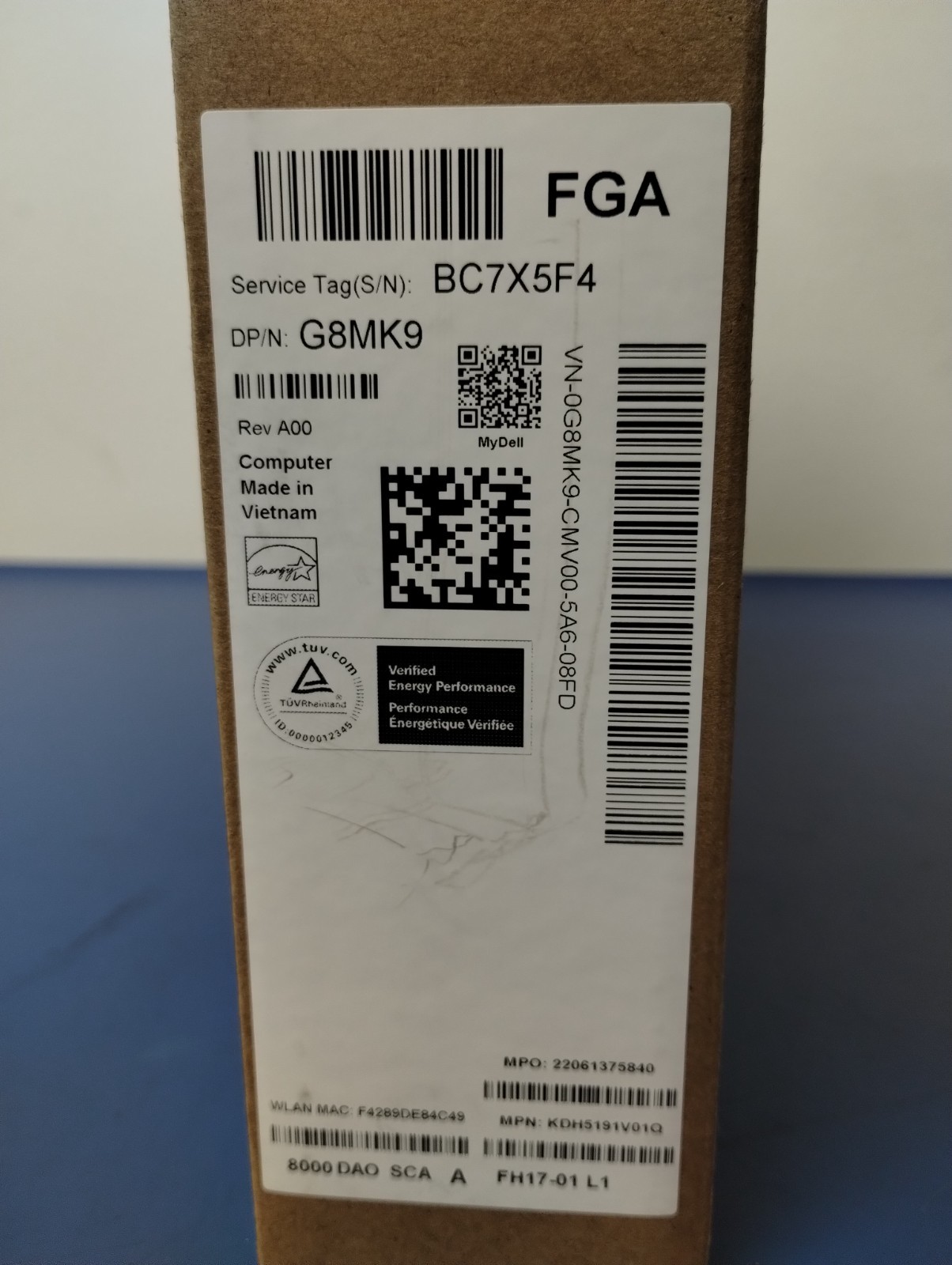 DELL 15 DC15255 G8MK9, AMD Ryzen 7 7730U, 2.00 GHz, 16 GB RAM, 512 GB NVMe SSD