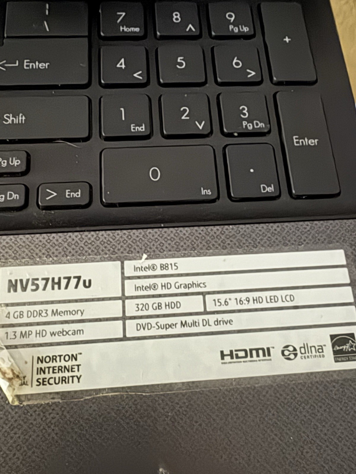 Gateway NV55C Intel Pentium P6200 2GHz 4GB RAM – Parts Powers Up