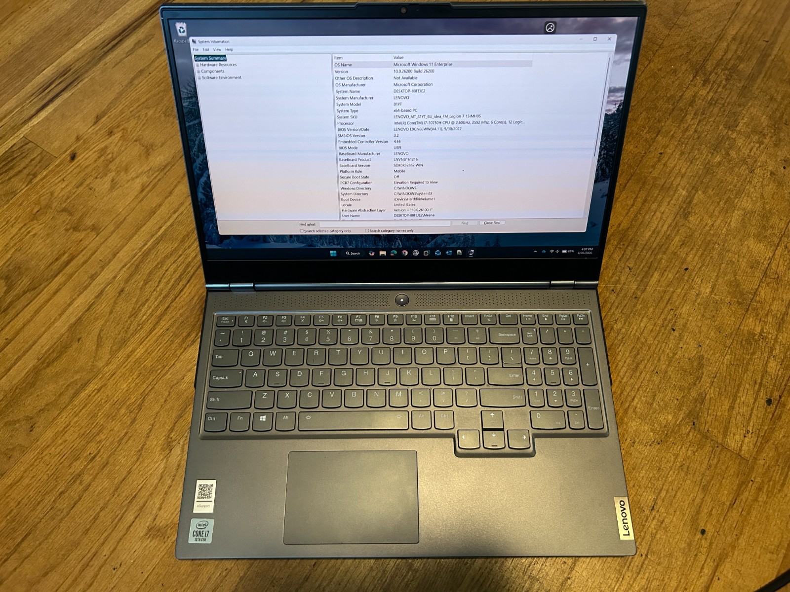 Lenovo Legion 7 144Hz FHD i7-10750H 32GB 2TB RTX 2070 Super Max-Q READ DESCRIPT!