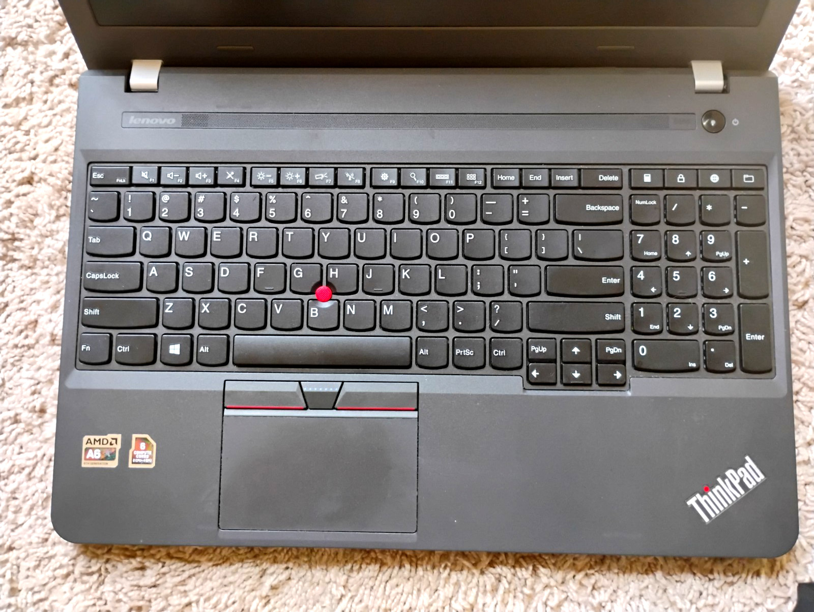 Lenovo ThinkPad E565 AMD A6-8500P 1.6GHz 8GB 500GB HDD 15.6″ w/Charger 20EYCTO1W
