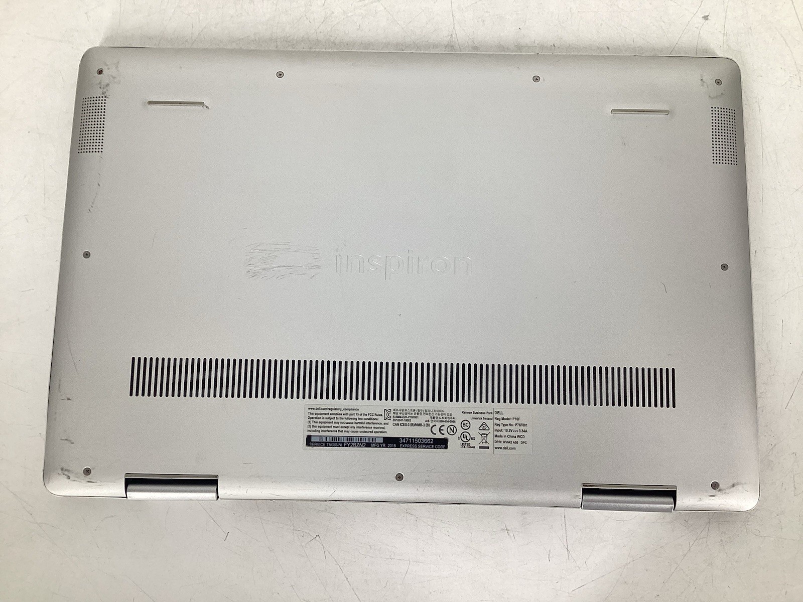 Lot of 5 Dell Inspiron Laptops 3505 7573 7586 7370 7378 8GB No SSD/OS/AC